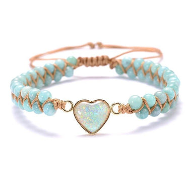 Amazonite Love Heart Opal Bracelet-Your Soul Place